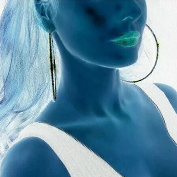 White Baguette Diamond 14K Gold Hoop Earrings 925 Silver - Picture 6 of 14